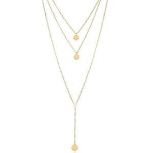 14K Gold Filled Circle Layering Pendent Necklace